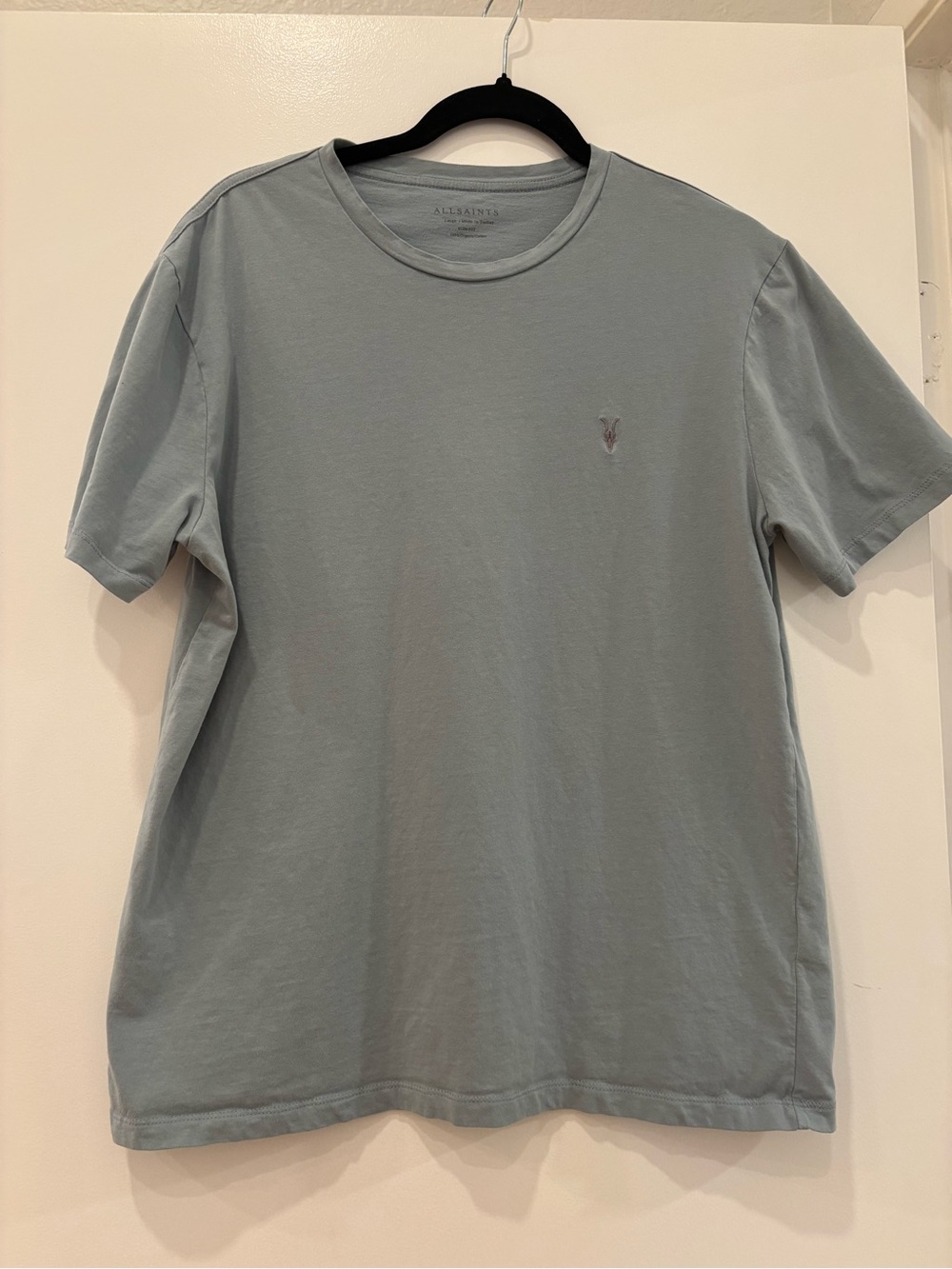 ALLSAINTS Brace solid Brushed organic Cotton Crew Neck slim fit T-Shirt London